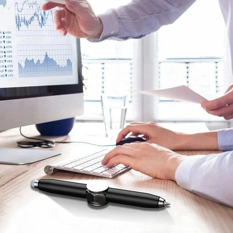 Spinning Pen, Pen With LED Light, Writing Tool,Illuminated Tip Pen, Ballpoint Pen For Lighting For Writing In The Dark Durable C