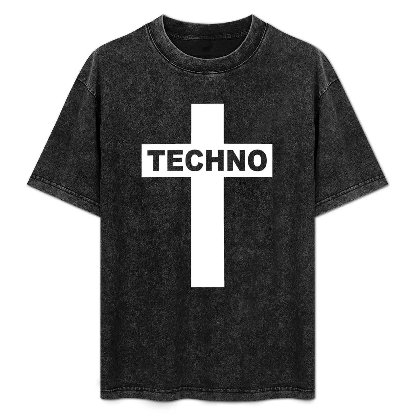 Techno - Techno Music - Techno Cross T-Shirt essential t shirt vintage t shirts blacks oversized t shirt men