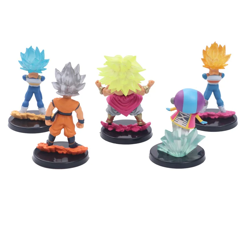 5ชิ้น/1ชุดอนิเมะดราก้อนบอลชุด UC Gacha ฟิกเกอร์ soku Gacha vegeta broli zen'ō ชุดของเล่นของขวัญสะสม