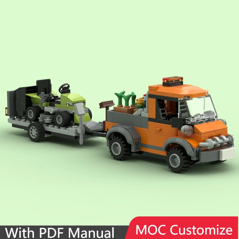

269 Pcs Moc High Tech City Pickup Truck Lawn Mower Model Building Blocks Technology Assembly Bricks Diy Toys Kids Birthday Gift