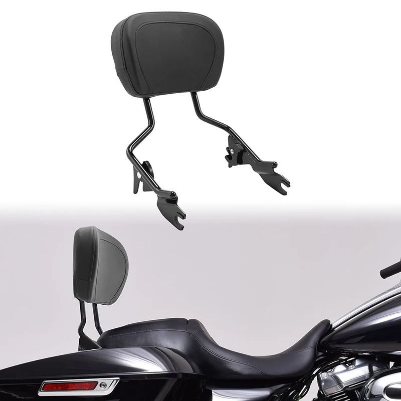 Detachable Sissy Bar Backrest Luggage Rack For Harley Touring Road King Electra Street Glide 2009-2024