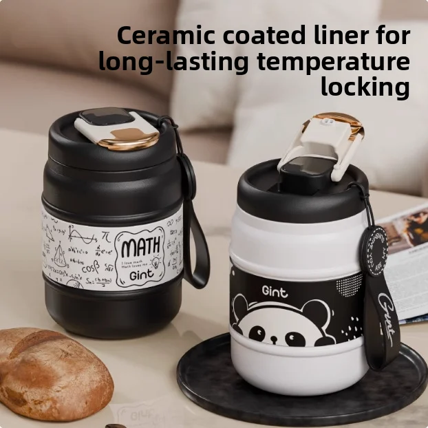 

Starlight Coffee Cup 304 Stainless Steel Portable Straw Insulated Cup Ceramic Coating Fashion Water Cup