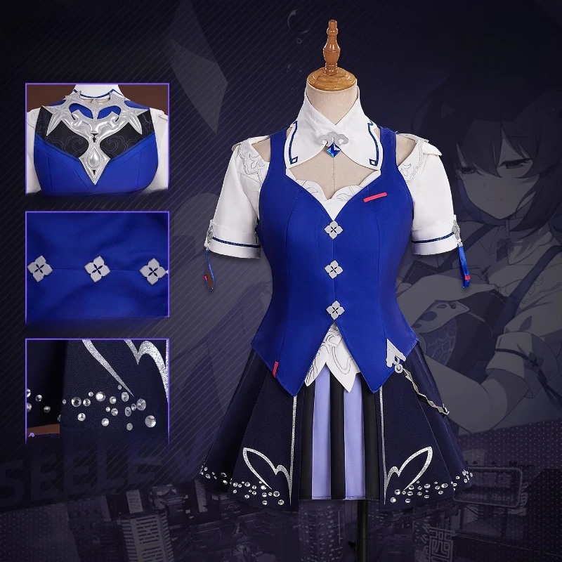 Honkai Impact 코스프레 의상 세트 소녀 JK 유니폼 할로윈 카니발 파티 정장 크리스마스 놀이 역할 의류 복장 여성용