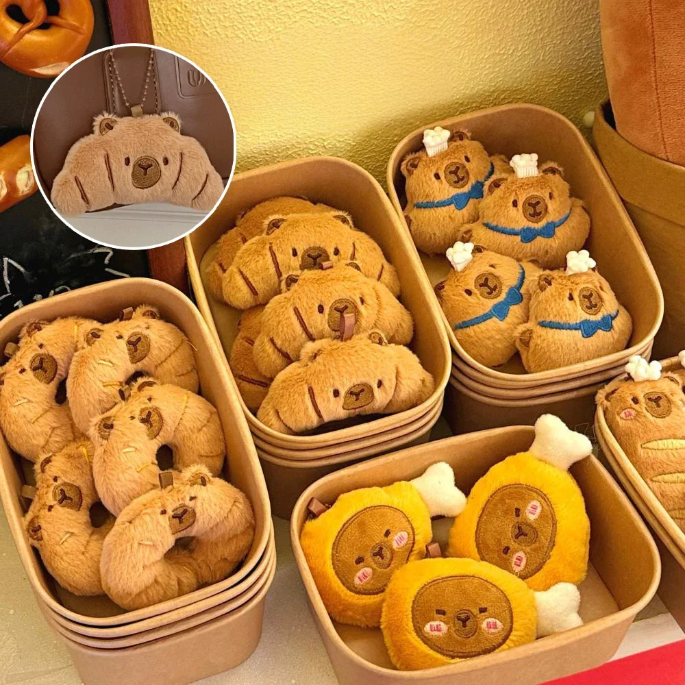 Brot Capybara Plüsch Schlüsselanhänger Niedliches Tier Gebäck Charm Puppe Entzückendes Foodie Kawaii Dekoration Geschenk Sammlerstück Anime Zubehör