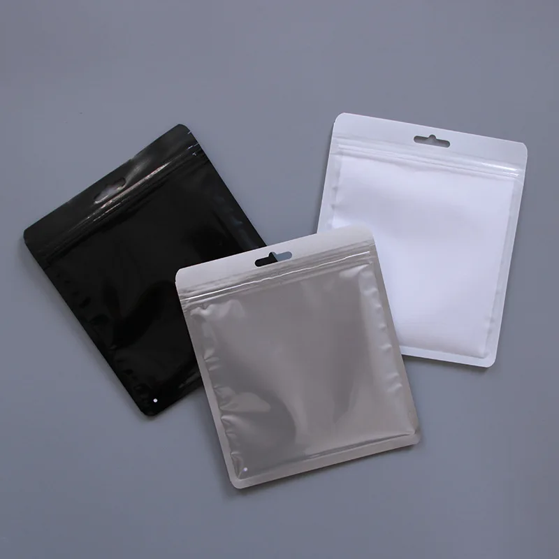 500Pcs Self Sealing Zipper Bag Resealable Packaging Bag Pouches Parts Jewelry Data Cable Storage Bag