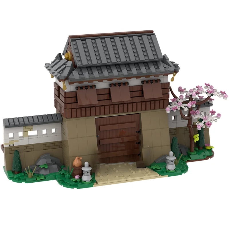 1603 قطعة MOC الساموراي تاون بوابات 2 قلعة نموذج اللبنات العمارة لتقوم بها بنفسك فكرة التعليم اللعب الطوب هدية الكريسماس للأطفال #3