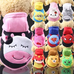 New Dog Clothes Autumn Winter Pet Products Pets Coats Soft Cotton Hoodies For Small Dogs Chihuahua Clothes Cartoon Pet Outfit