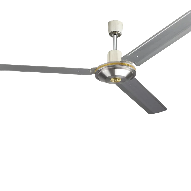 56-Inch Stainless Steel Ceiling Fan with Powerful Airflow and Industrial Quiet Copper Wire Motor for Living Room and Home Use