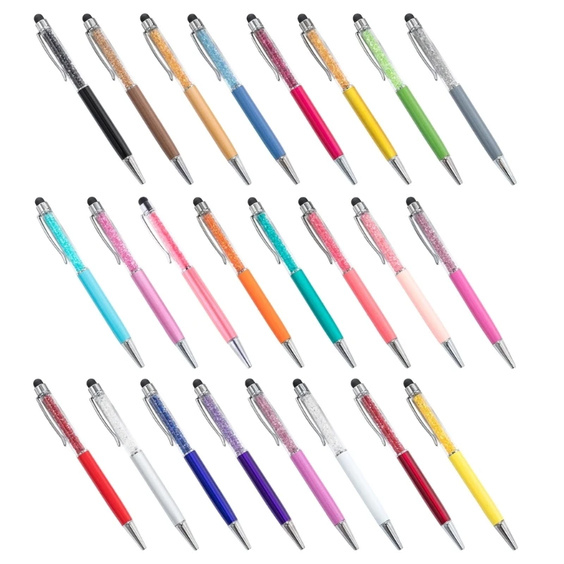 Write Pens for Touch Screens with Ballpoint Writing Pen Universal Ballpoint Pen 2 in 1 Stylists Pens for Tablet Laptops