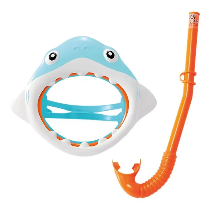 Full Face Diving Masque Swimming Equipment Shark Design Underwater Breathing Anti Fog Waterproof Self Contained Masque Children