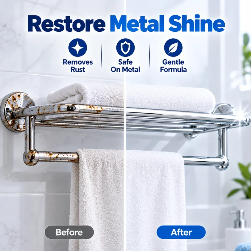 KJM Metal Polishing Spray Faucet Rust Scale Remover For Kitchen Bathroom Hardware Chrome Stainless Steel Shine Cleaner