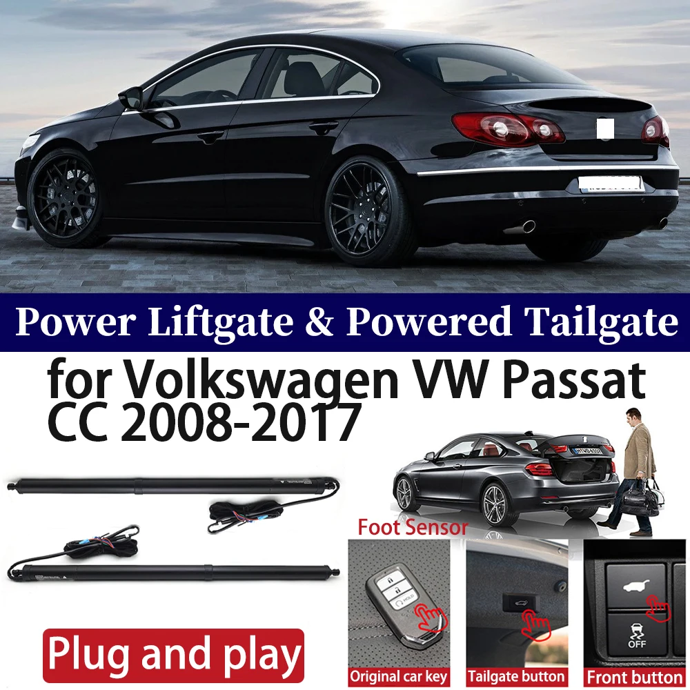 ZhuCamX for Volkswagen VW Passat CC 2008-2017 Car OEM Power Liftgate Automatic One-Click Powered Tailgate Strut  Plug and paly