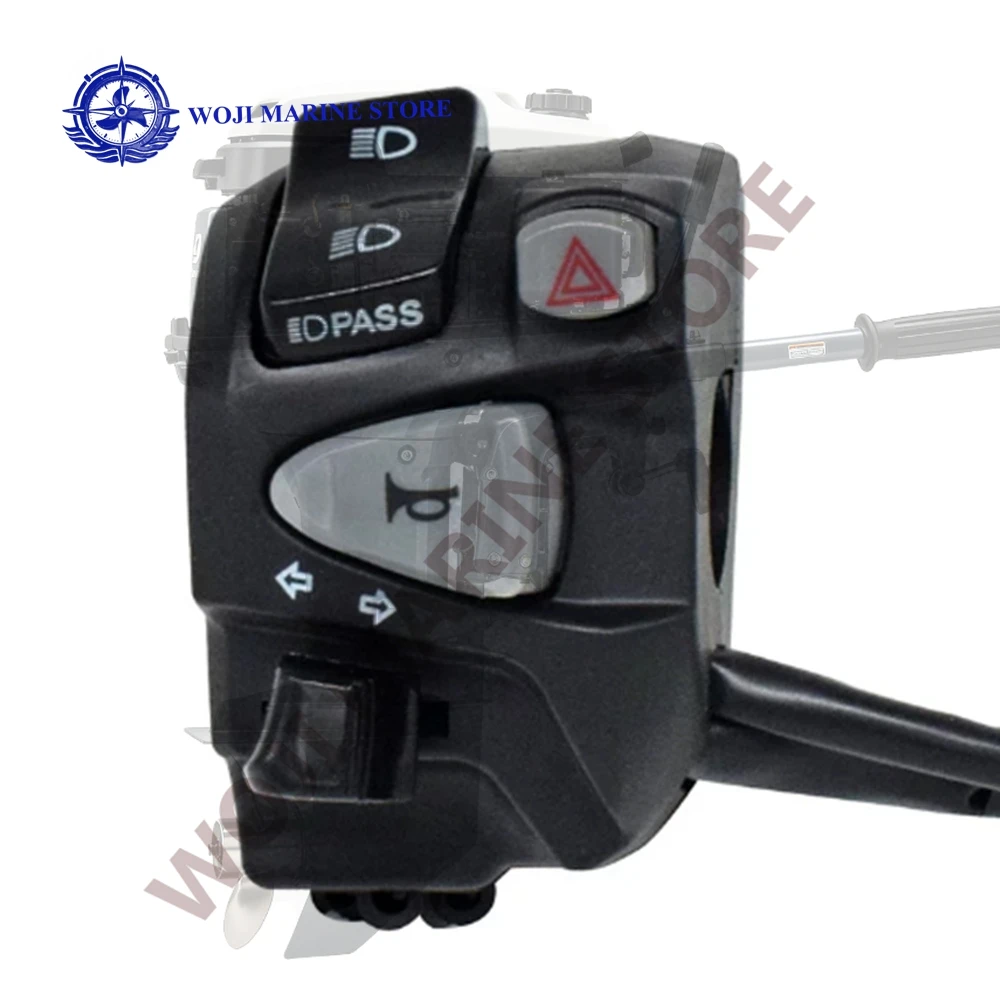 

7/8" 22mm Handlebar Control Switches Headlight Turn Signal Switch Button With LED Flasher For Honda MSX SF 125