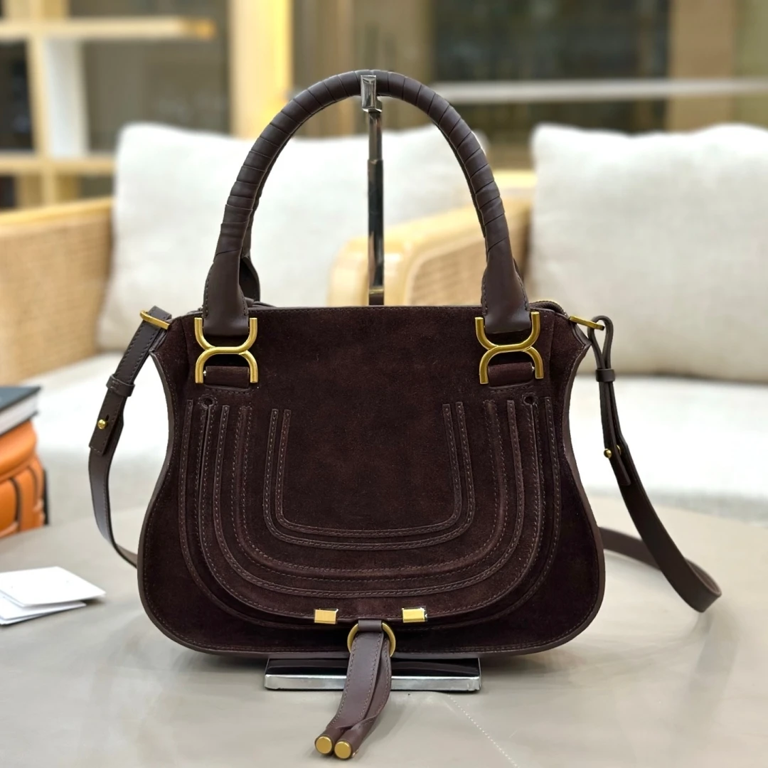 Hochwertige Echte Leder-Satteltasche Vintage Rindsleder Umhängetasche Große Kapazität Retro Handtasche Umhängetasche für Damen