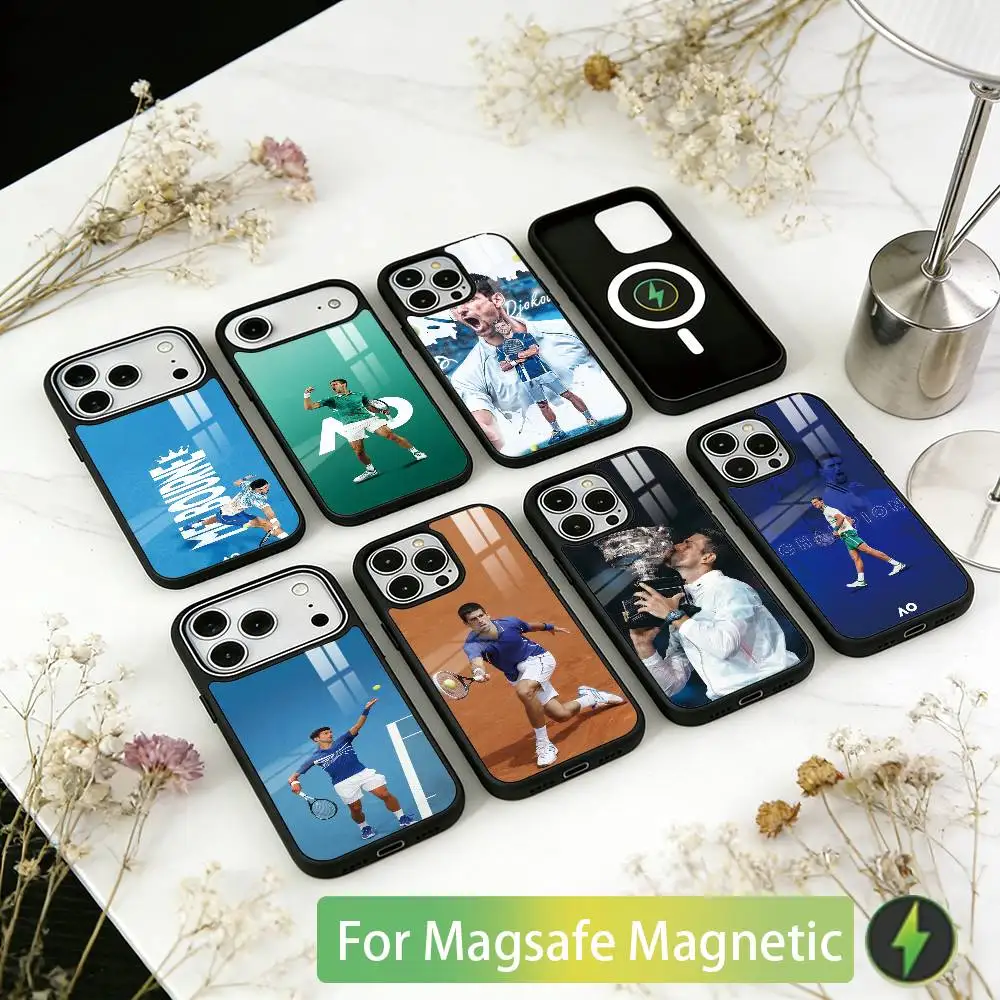 

N-Novak Tennis Legend D-Djokovic Phone Case For iPhone17,16,15,14,13,12,11 Plus,Pro Magnetic with Magsafe Wireless Charging