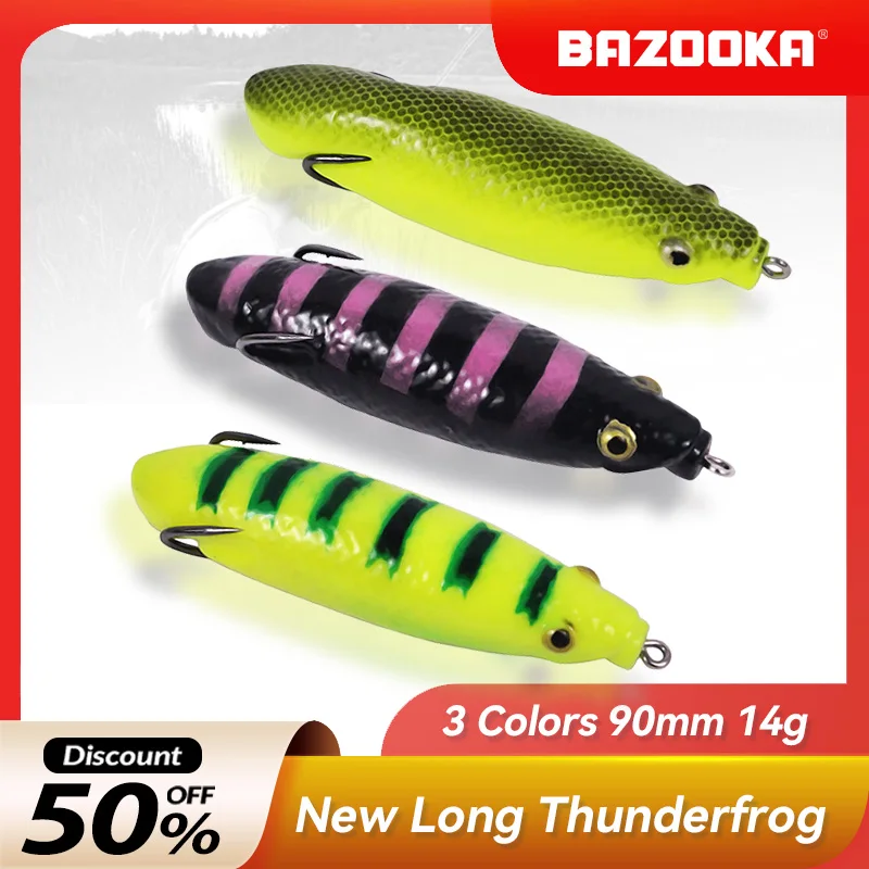 

Bazooka Frog Bait Fishing Lure Thunderfrog Soft Propeller Floating Silicone Top Water Trout Bass Wobblers Swimbait Pike Winter