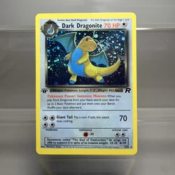 PKM Foil Cards Team Rocket Dark Blastoise Dragonite Charizard 1st Edition 1996 Single Cards Game Collection PTCG Proxy Cards