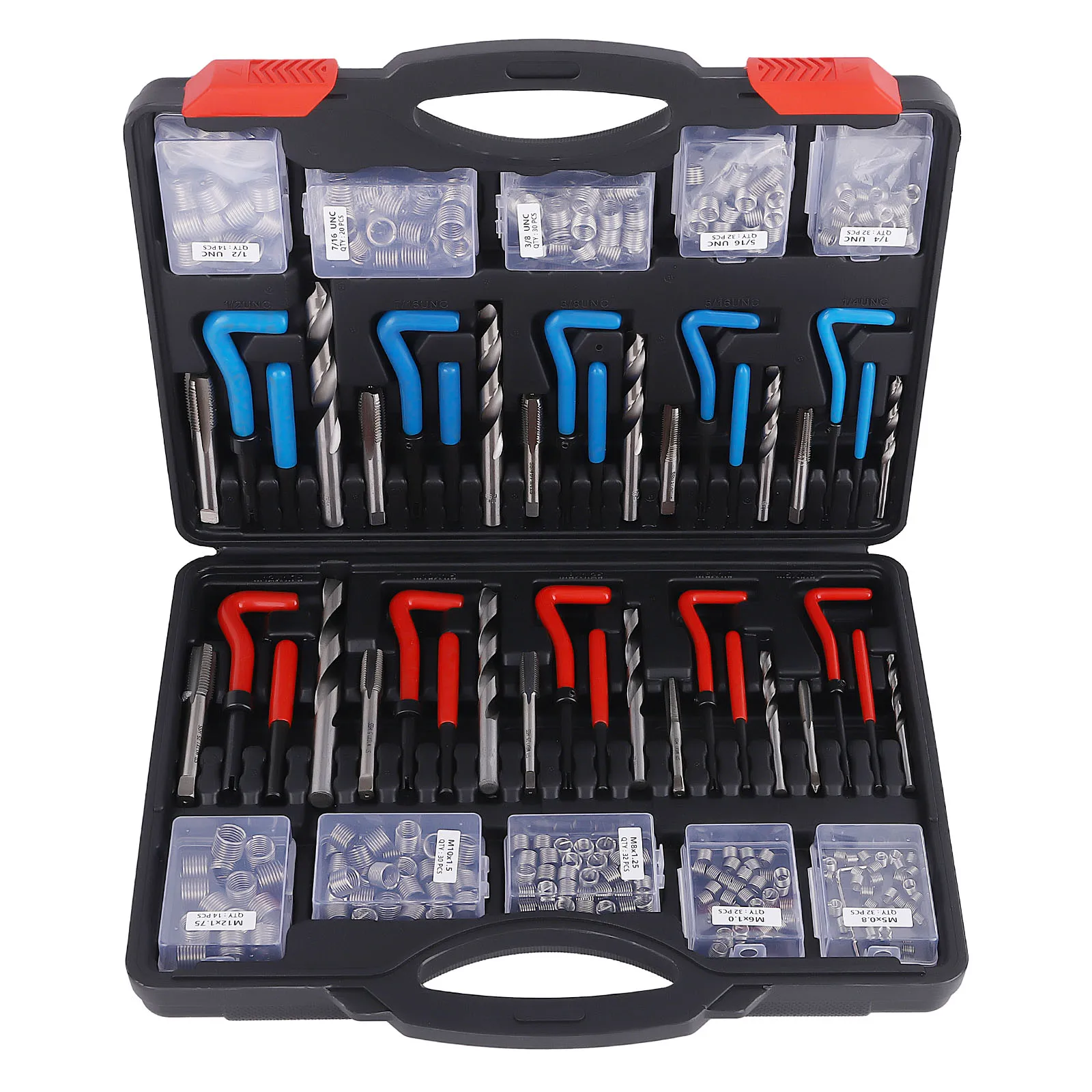 320-Piece Thread Repair Kit SAE and Metric Rethreading Tool Kit M5 M6 M8 M10 M12