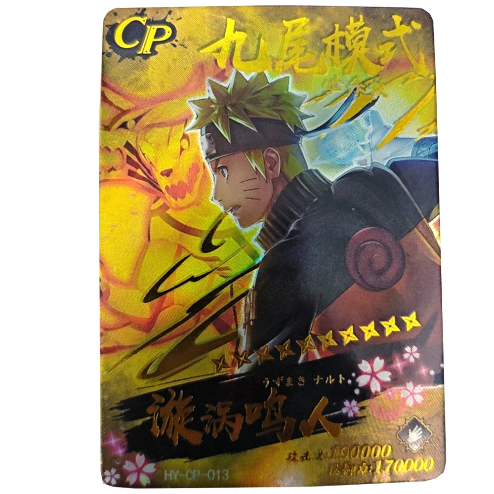 Naruto CP Sakura Haruno Sasuke Uchiha Jiraiya Tsunade Senju Hashirama Foil stamping signature collectible texture holiday gifts