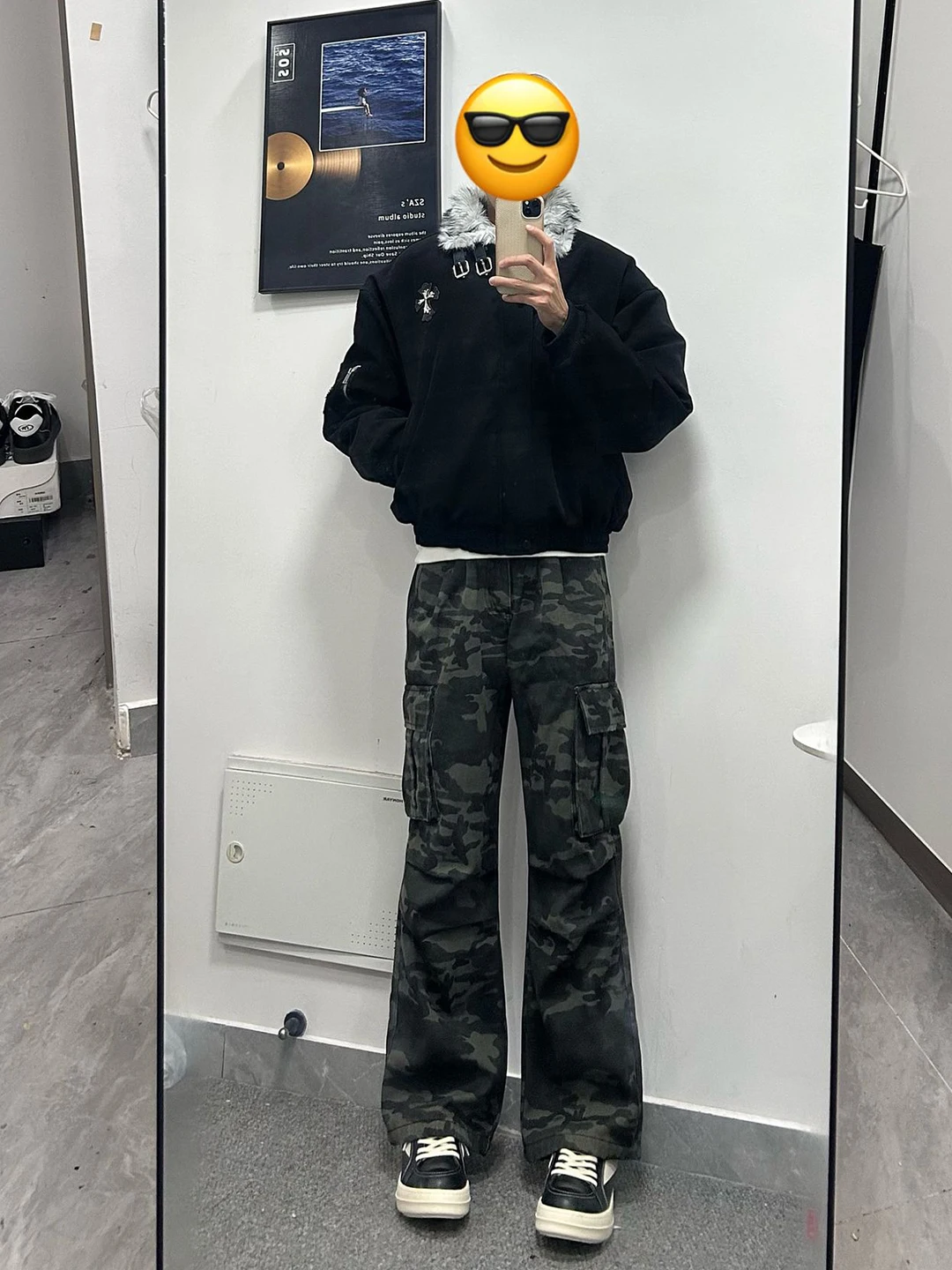 

Мужские джинсы American High Street с камуфляжным принтом, весенние, с эффектом потертости, широкие, прямого кроя, Cleanfit, расклешенные, рабочие брюки