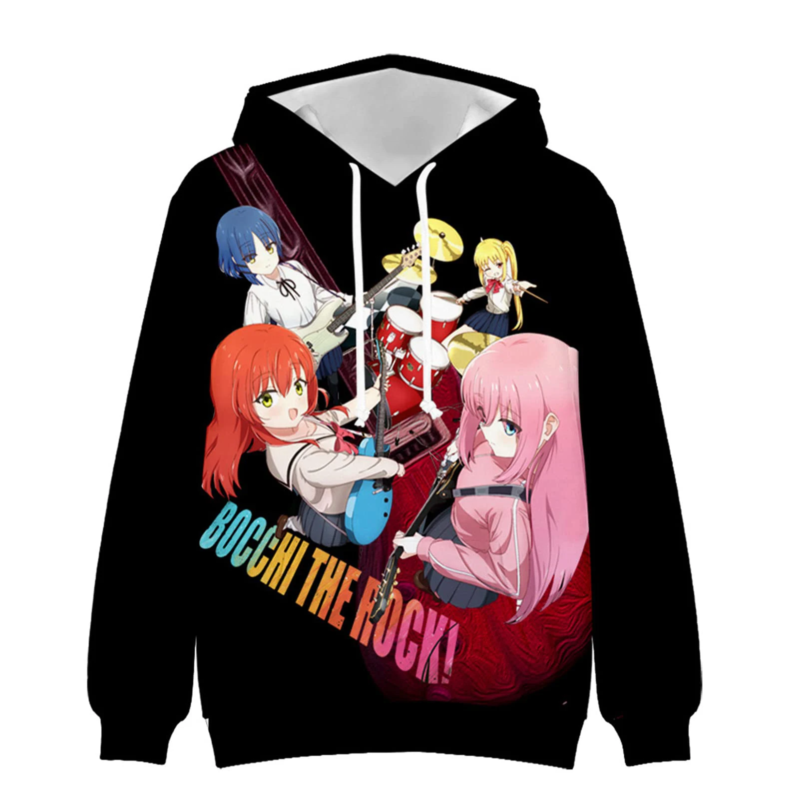 Bocchi The Rock Anime 3D Print Hoodies Men Women Fashion Oversized Sweatshirts Hoodie Kids Pullovers Male Tracksuit Man Clothing