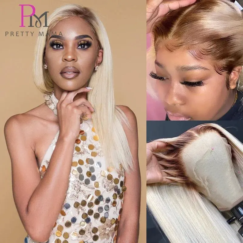 Melodie 20 inch 613 Blonde 13x6 HD Lace Frontal Wig 13x4 Glueless Human Hair Wigs Straight Pre Bleached Brazilian 150 Density