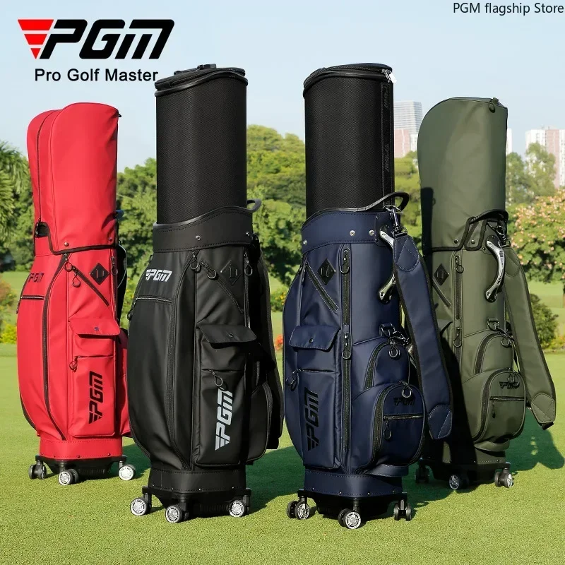 Pgm Golf tasche Herren und Damen Harts chale versenkbare Tasche Allrad Flat Push wasserdichte Doppel ball Tasche Kappe verkehrt herum Schläger