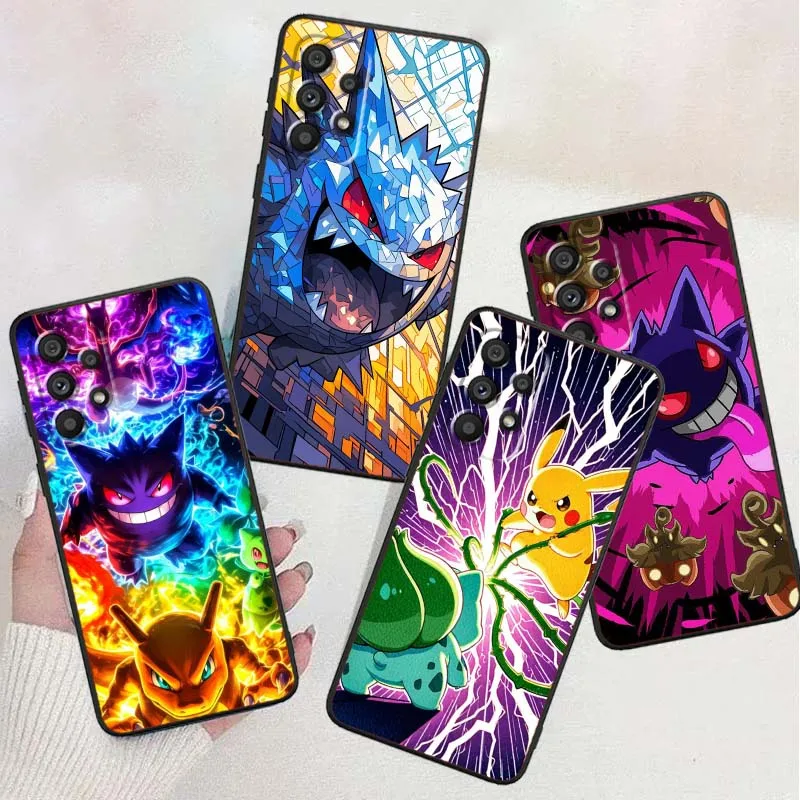 

Anime P-Pokemons G-Genggui Phone Case For Samsung A73 A72 A71 A55 A54 A53 A52 A51 A13 A22 A16 A15 A12 A14 A05 A06 5G Black
