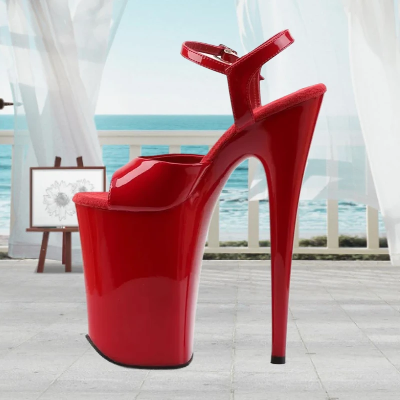 

Crossdresser Fashion 9cm Inch Pumps Women Wedding Shoes Sexy 23cm Ultra High Thin Heels Platform Cosplay Sandals Sandalias Mujer