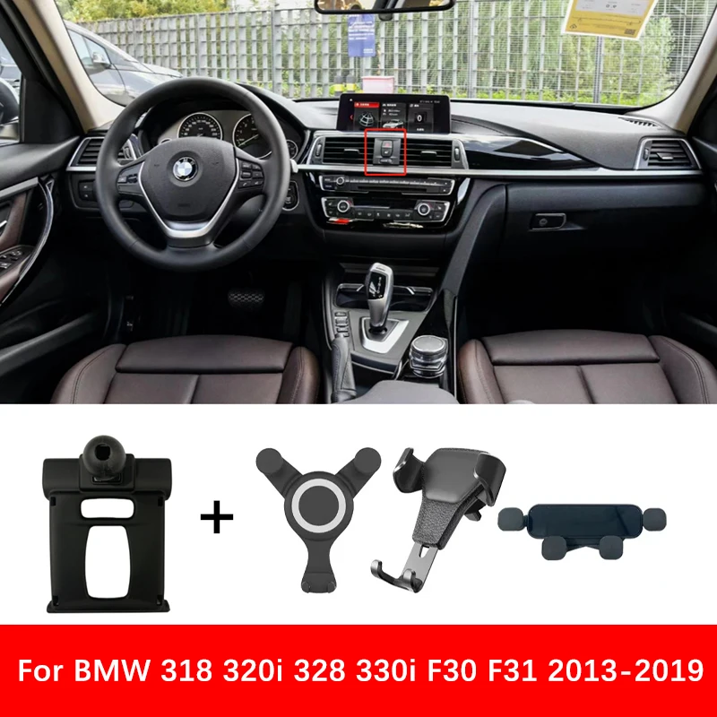 ABS Plastic Material Gravity Linkage Special Car Moblie Phone Holder Mount for 2013-2019 BMW 318 320i 328 330i F30 F31