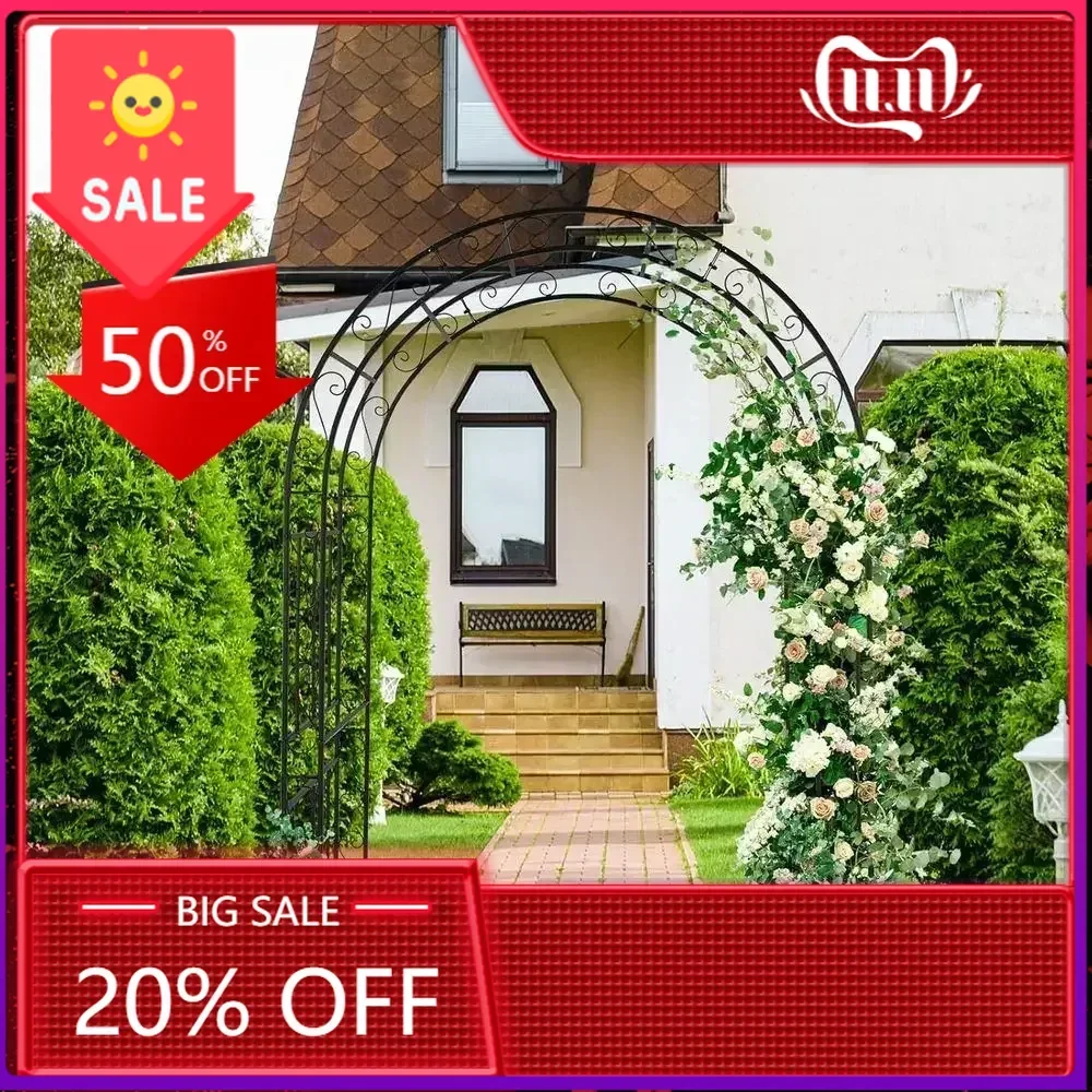 

BestsellerElegant Black Metal Garden Trellis, Perfect for Weddings and Outdoor Parties, 52.2x22.8x83.9in