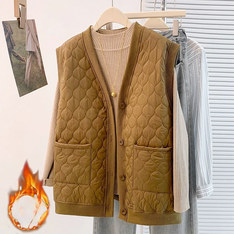 Afslankend effect Casual los dameskatoenen vest Faionable Hong Kong Sle gelaagde, blote bovenkleding