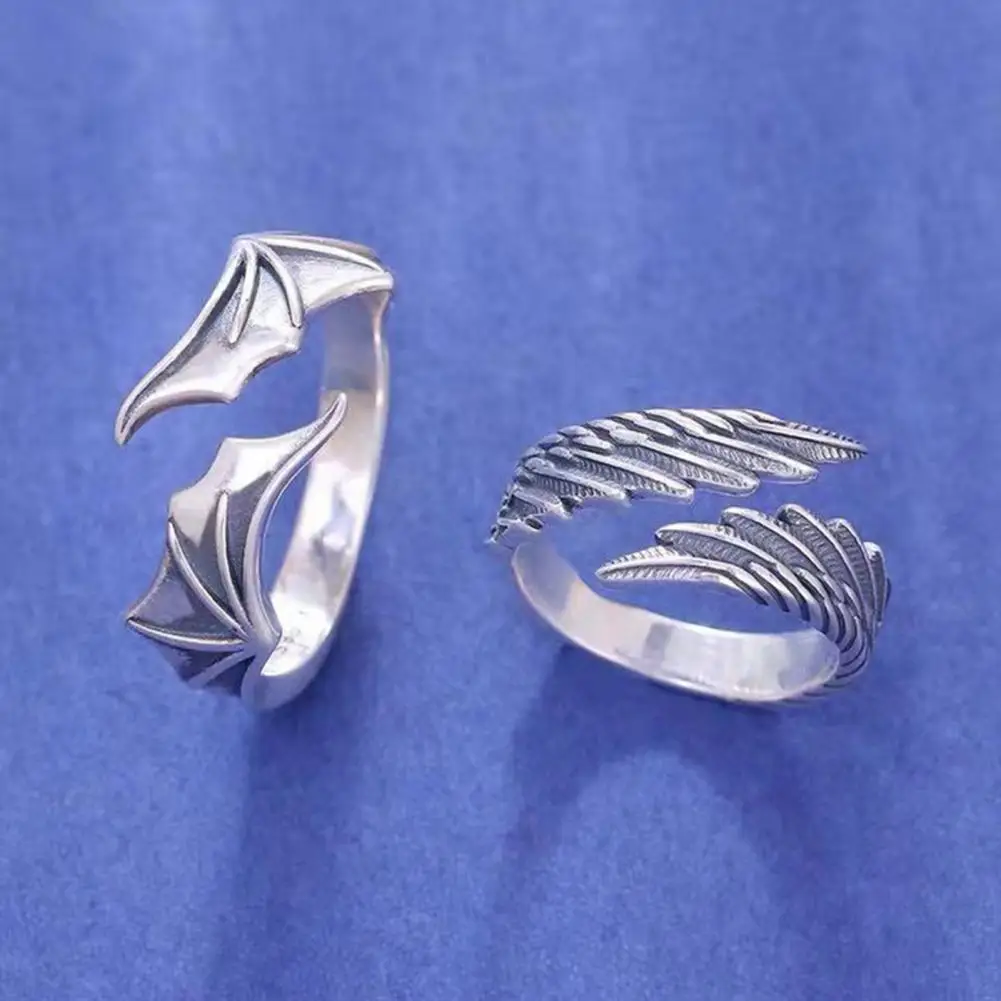 Fashion Finger Ring  Electroplating Simple Ring  Chic Angels Devil Wing Finger Ring