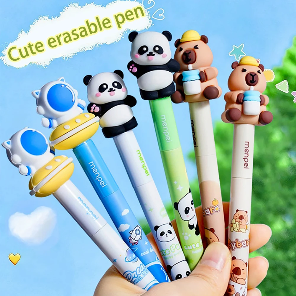 

2 штуки витых стираемых ручек, высокоэстетичные нейтральные ручки, креативные стираемые ручки для студентов, синяя стираемая грифельная паста