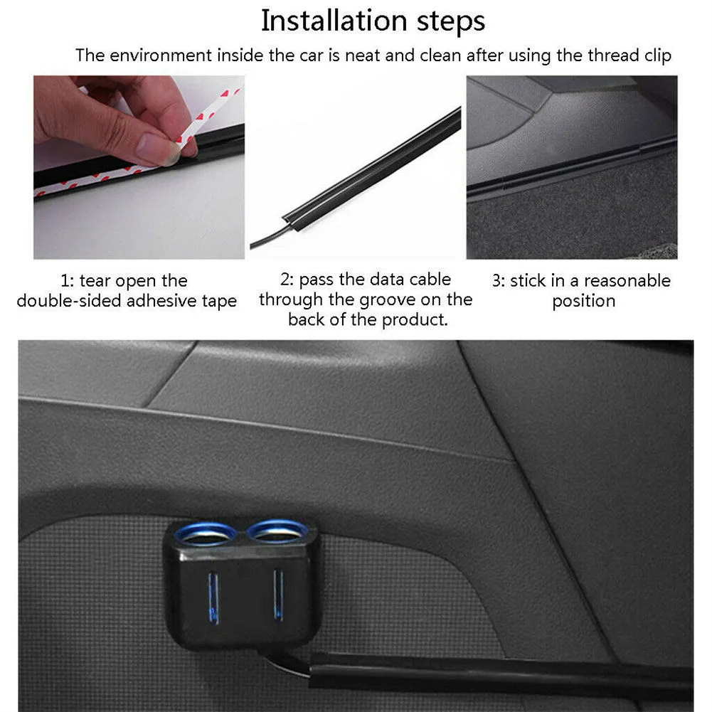 

Car Wire Cover Concealed Wire Cover Line Sleeve PVC Material 180\\\\\\\\\\\\\\\"16mm 4 PCS Black Suitable For Data Recorders