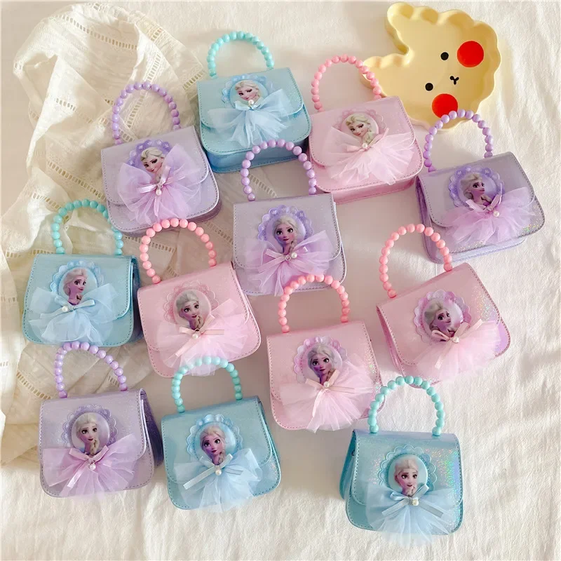 Disney Frozen Crossbody Bags Anime Figure Elsa Sofia Shoulder Bag Cartoon Storage Bags Anime Handbags Kids Toys Christmas Gifts