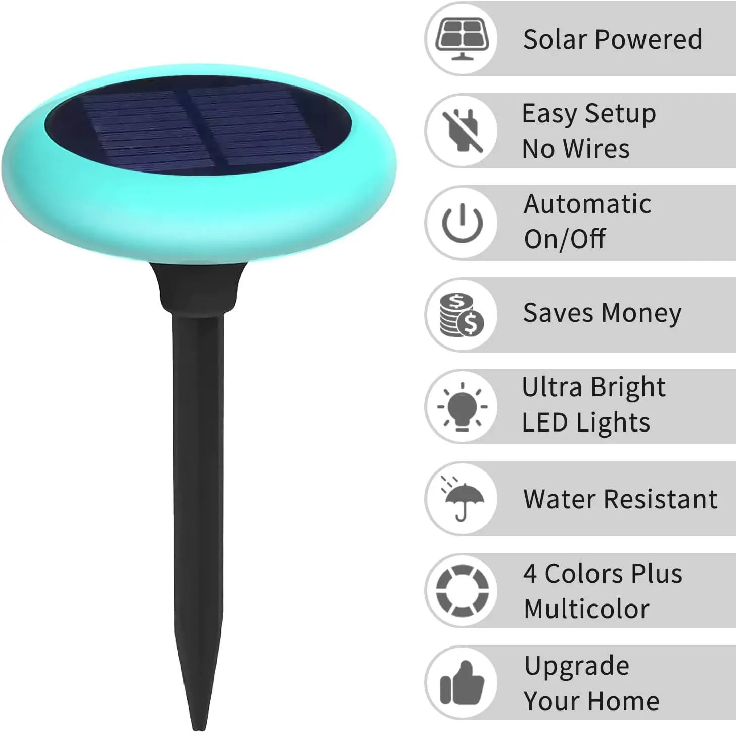 

Садовые коридорные фонари на солнечной энергии, меняющие цвет светодиодные дисковые стойки, наружное ландшафтное освещение для дворов, парков и дорожек