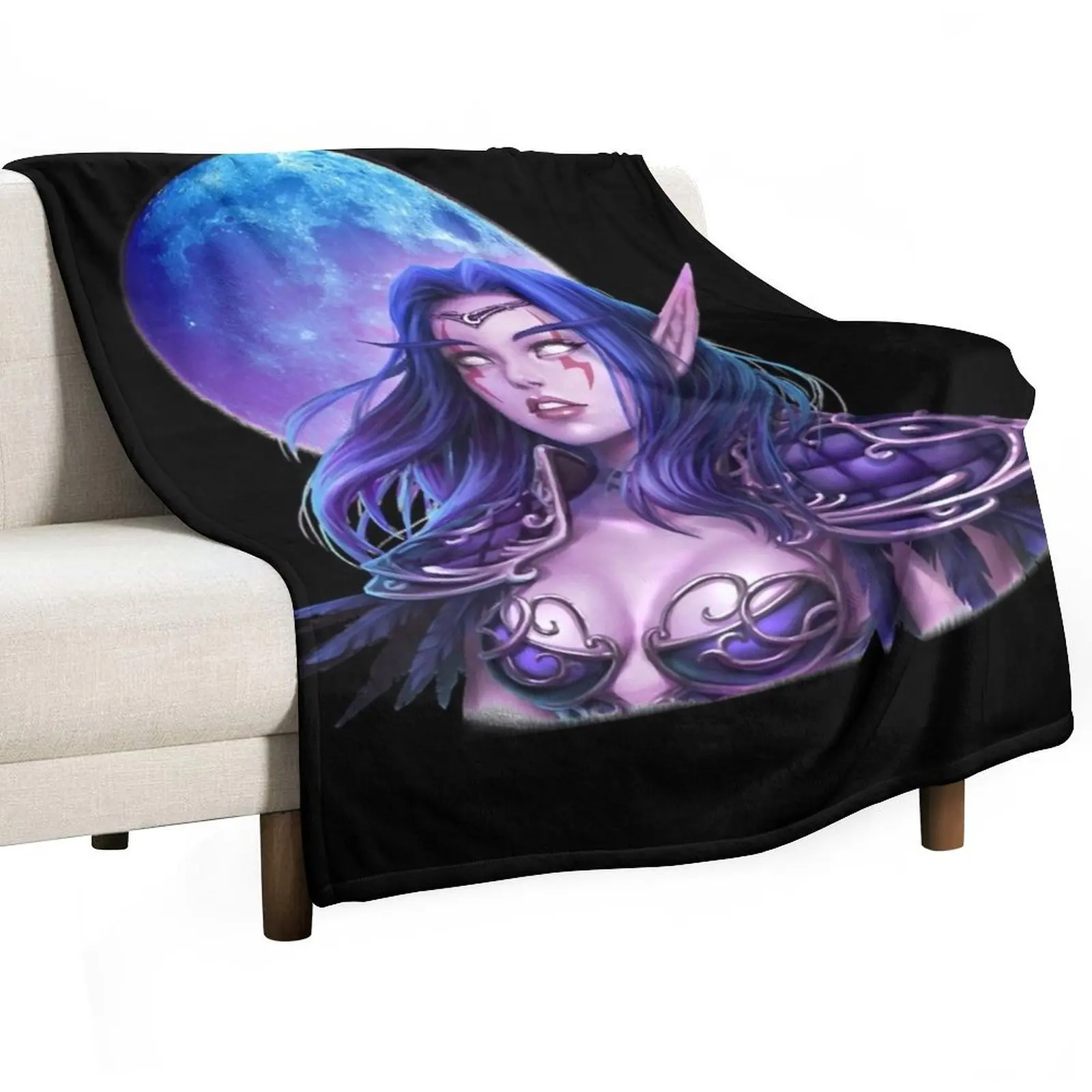 

Retro Vintage Hunter Night Elf Retro Wave Throw Blanket Sofas for babies Blankets Sofas Of Decoration Kid'S Blankets
