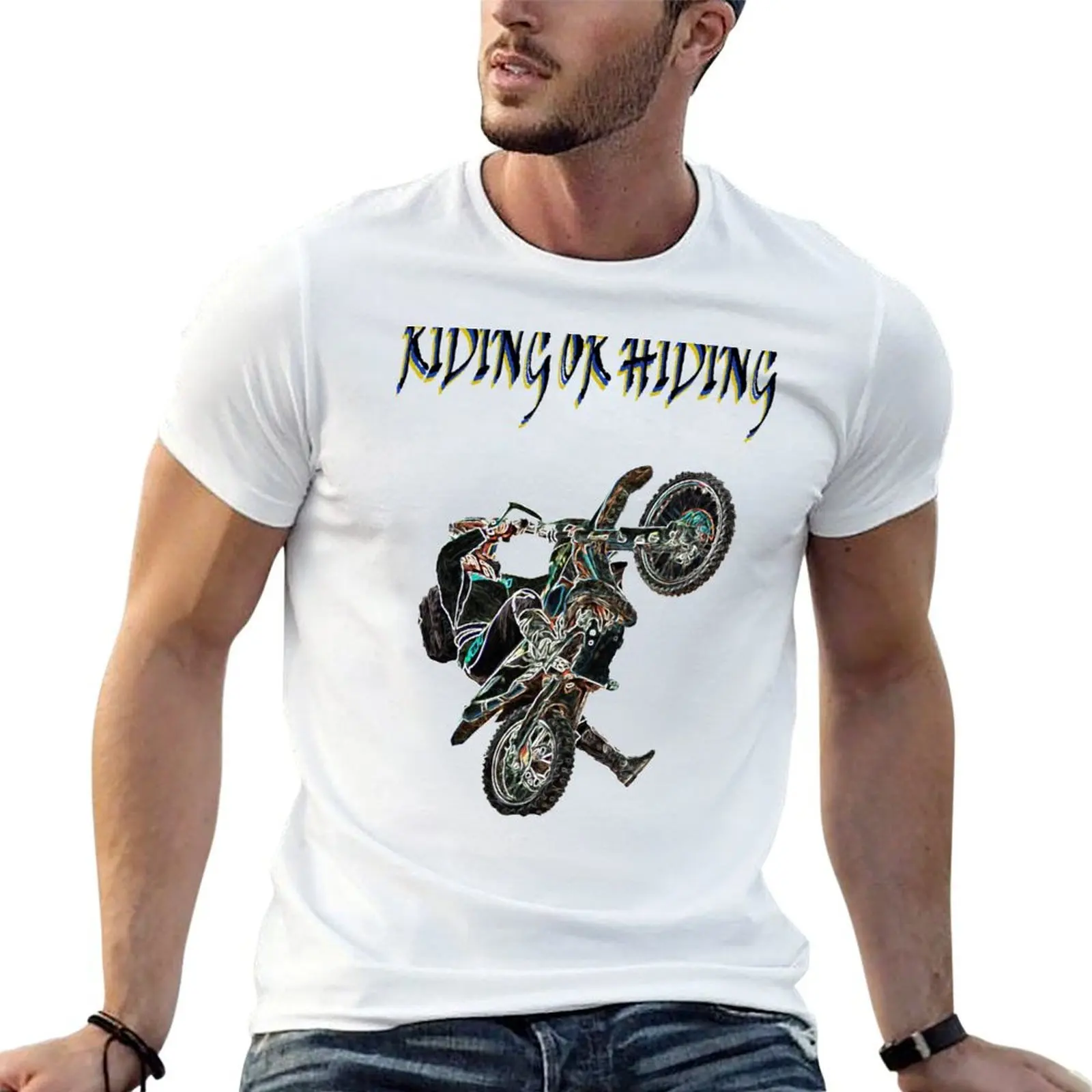 

riding or hiding T-Shirt t shirts for man pack white t shirts for man pack cotton man t shirt summer T-shirt