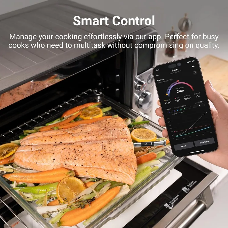 ميزان حرارة اللحوم الذكي اللاسلكي بتقنية البلوتوث: قاعدة مستقلة، ميزان حرارة واي فاي ذكي مع Sub-1G، 6 أجهزة استشعار NIST Certi #4