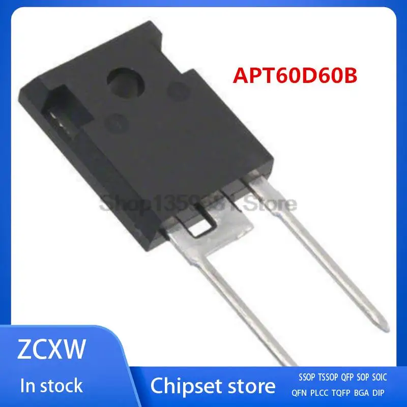 

10PCS/LOT APT60DQ60BG APT60D60BG APT60D60B 60D60B TO-247 60A 600V