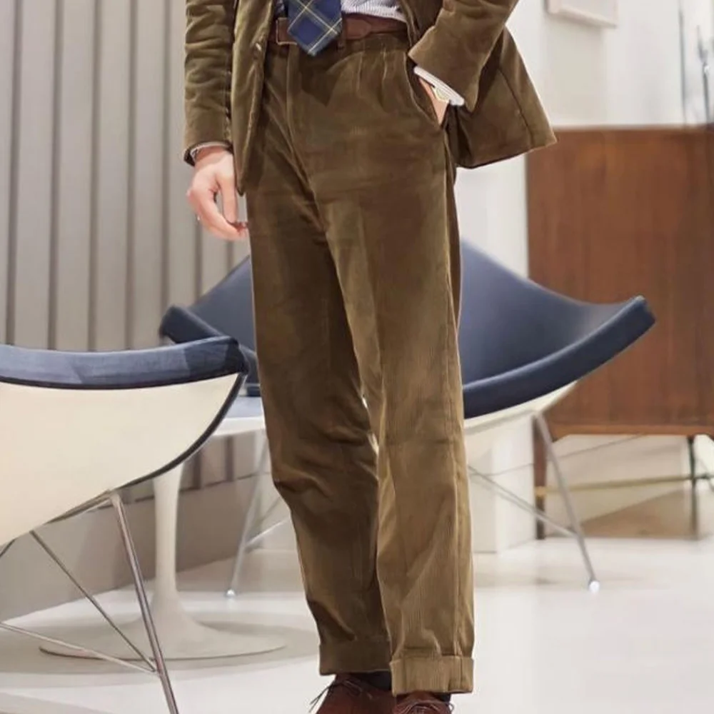 

Mens Velvet Suit Trousers No Pleat Tapered Pants Comfortable Breathable Business Casual Formal Office Wear Slim Fit Mens Pantalo