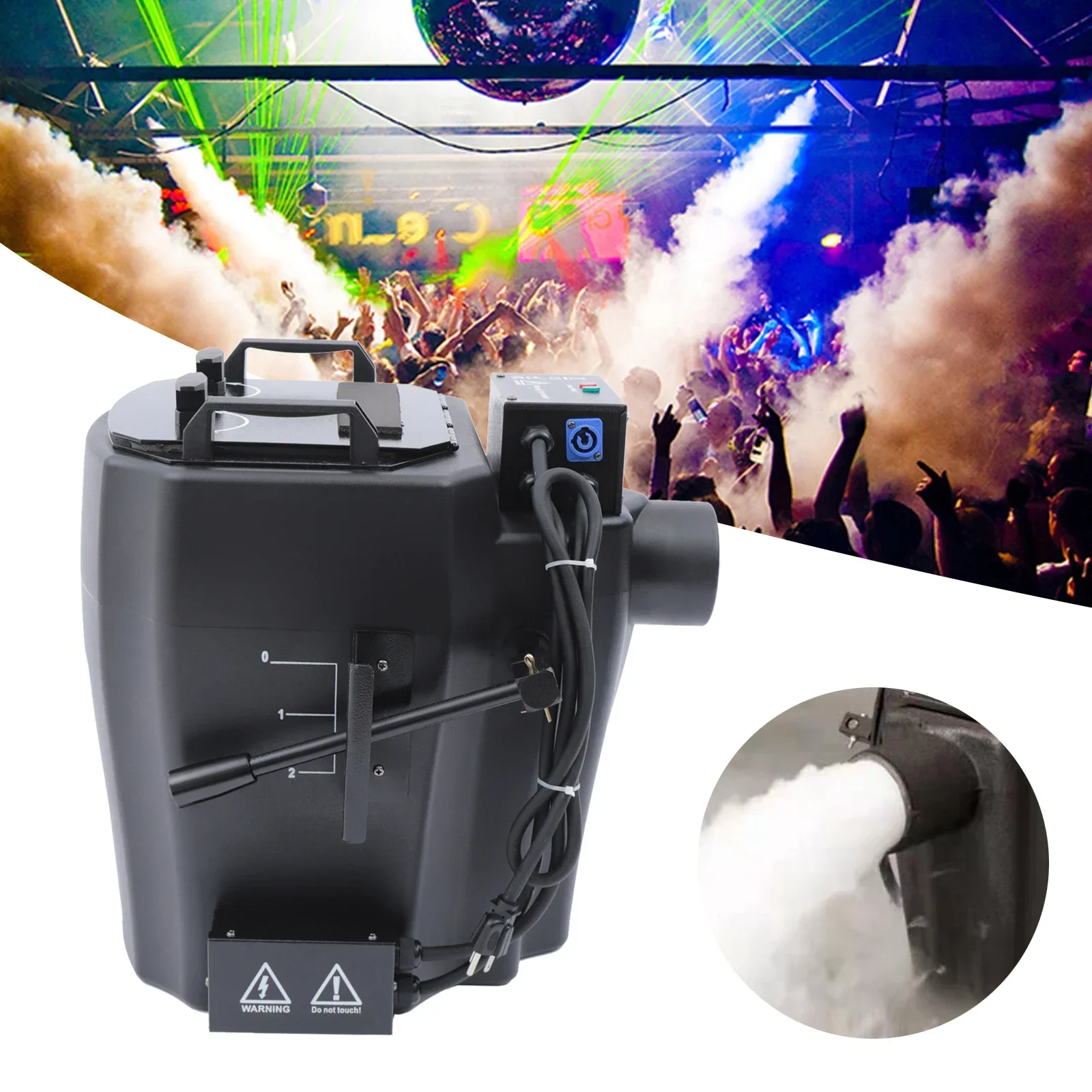 

Fog Machine, 6000W High Power, Intelligent Temperature Control, Durable Plastic & Stainless Steel, 2152ft² Coverage, Safe to
