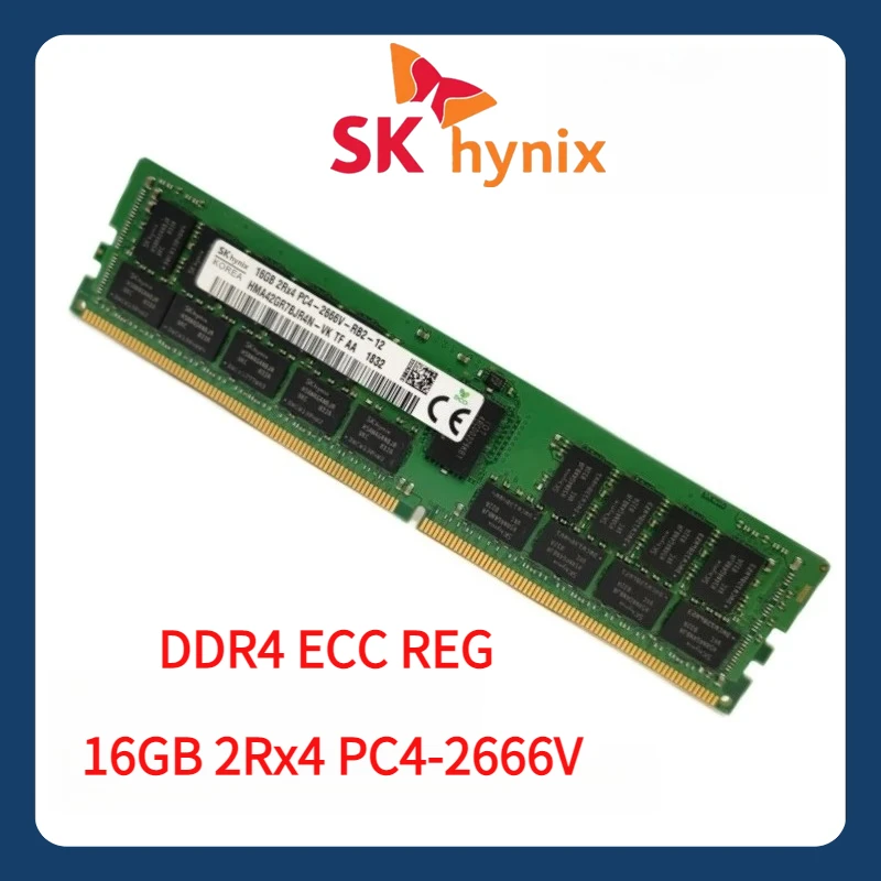 SK 하이닉스 16GB 2Rx4 PC4 2666V DDR4 2666MHz ECC REG RDIMM 등록 RAM 서버 메모리 16G X99