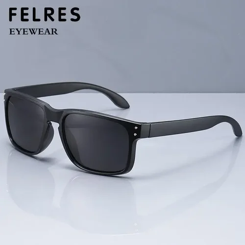 Imagen 2 del producto Gafas de sol deportivas cuadradas negras con lentes de lectura para hombre, lentes de sol clásicas de diseñador para presbicia, gafas graduadas para exteriores + 1,0 1,5