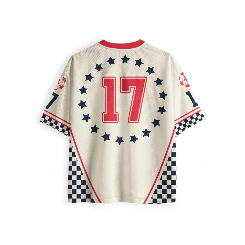 2026 _ New Style _ Fashion _ Subculture _ Fun Jerseys _ Y2K Millennium Girls _ Campus Style _ Sports Style Mesh Fabric view 3