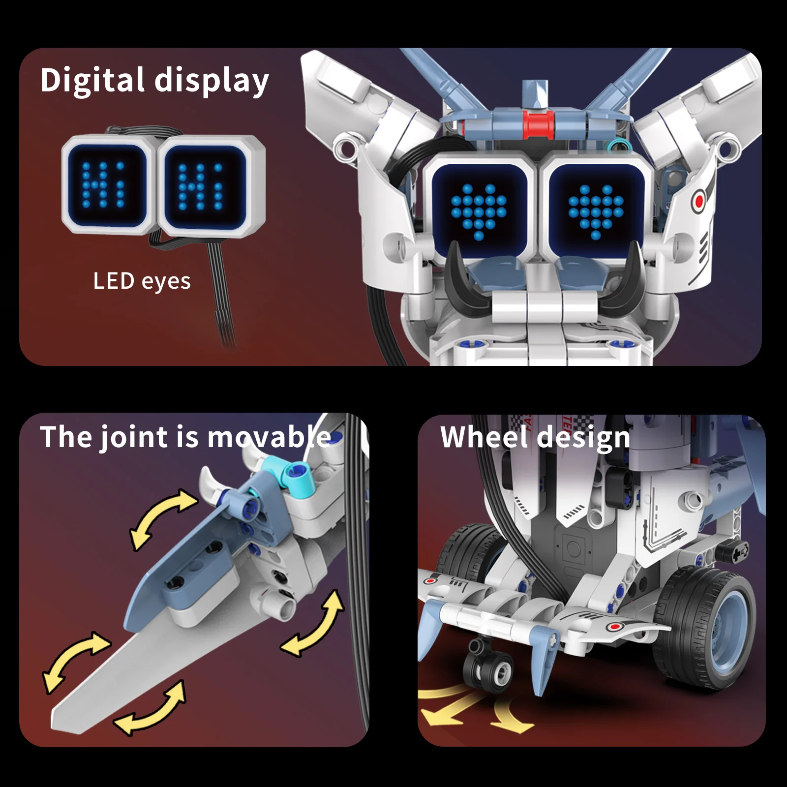 

96229 342pcs 5in1 Programming Robot Model Building Blocks with Smart Screen +Motor Boys Assembly Mecha RC Bricks Toys Kids Gifts