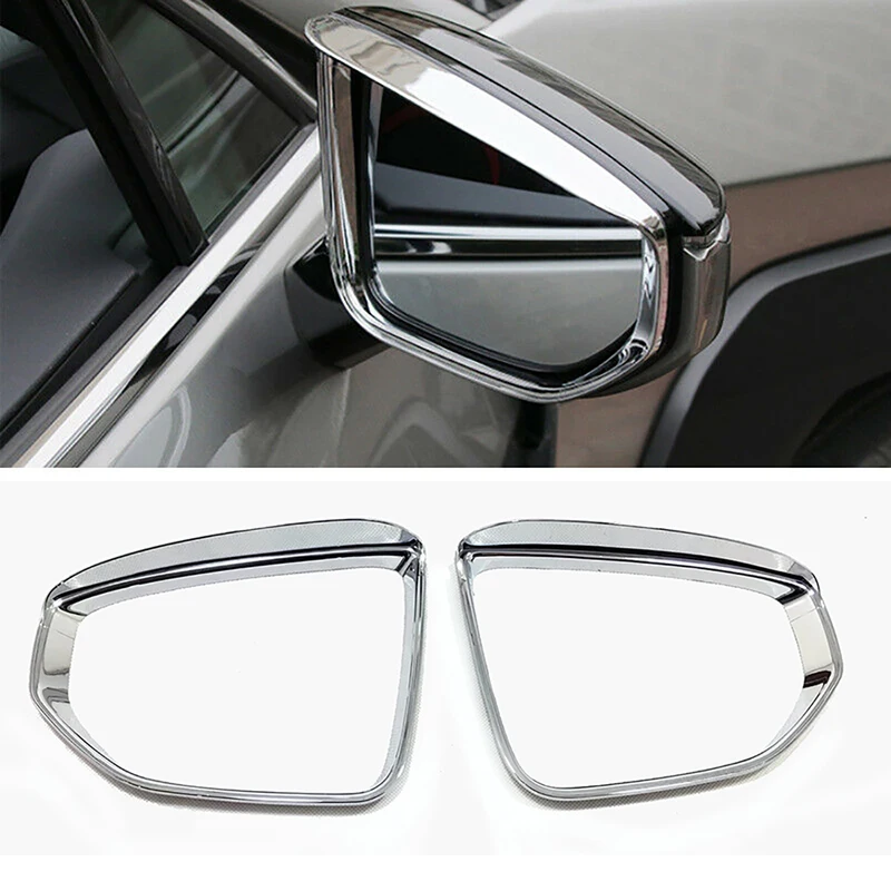 For Lexus ES300h 250 350 300 2019-2021 2022 ABS Chrome Exterior Rear View Mirror Frame Rear View Mirror Cover Rain Shield Visor