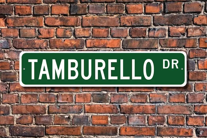 Tamburello, Tamburello Sign, Tamburello Fan, Tamburello Participant Gift, Traditional Sport of Italy, Custom Street Sign, Qualit