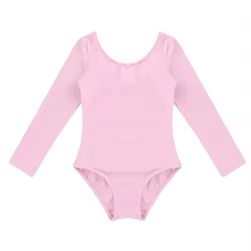 Kids Girls Long Sleeve Ballet Leotards Dance Costume Warm Solid Color Gymnastics Workout Training Bodysuit Dancer Wear - Image 12